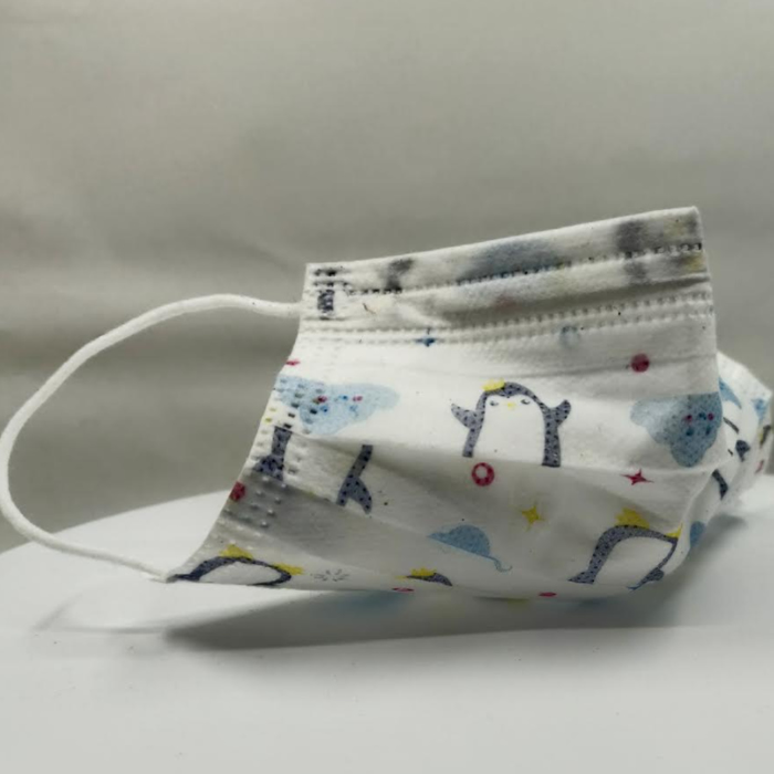 Mascarilla Infantil Desechable Pingüinos 50 Unidades