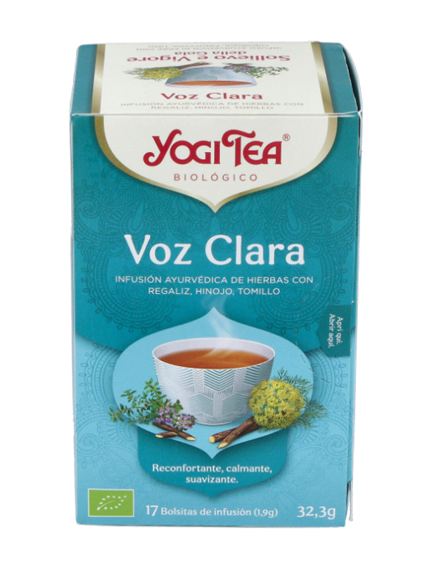 YOGI TEA VOZ CLARA (GARGANTA)  BIO 17 BOLSITAS