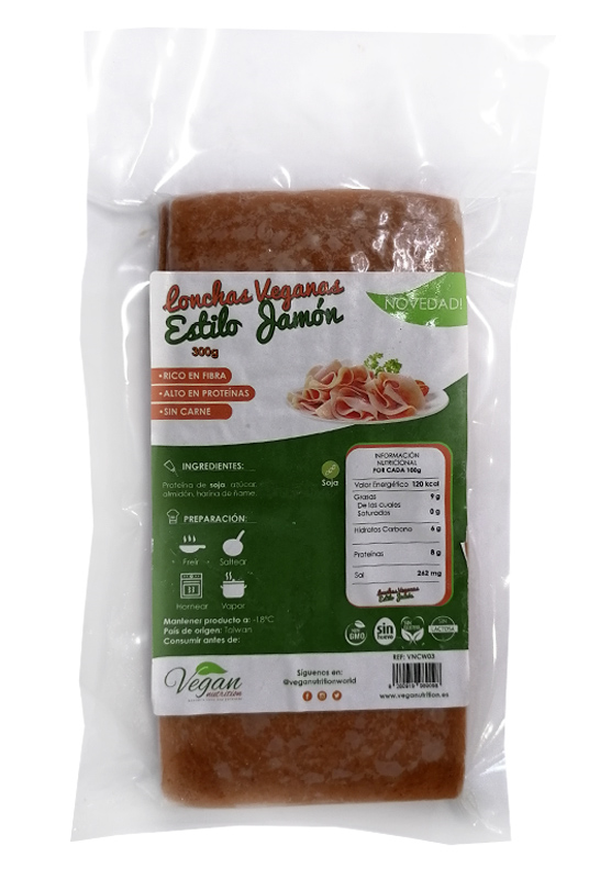 CONGELADO LONCHAS VEGANAS ESTILO JAMON 300GR