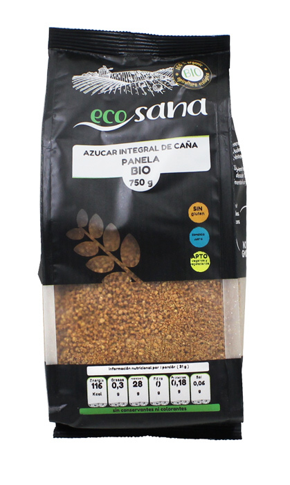 AZUCAR CAÑA INTEGRAL PANELA BIO 750GR ECOSANA