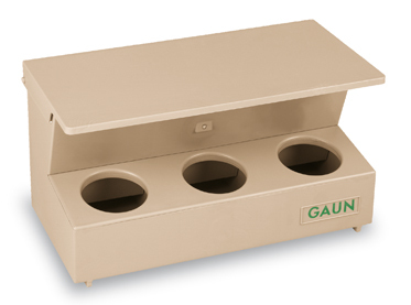 Comedero estilo tolva plástico 3 huecos para suelo