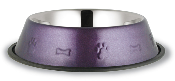Plato perros y gatos inoxidable pintado 20 cm de diámetro