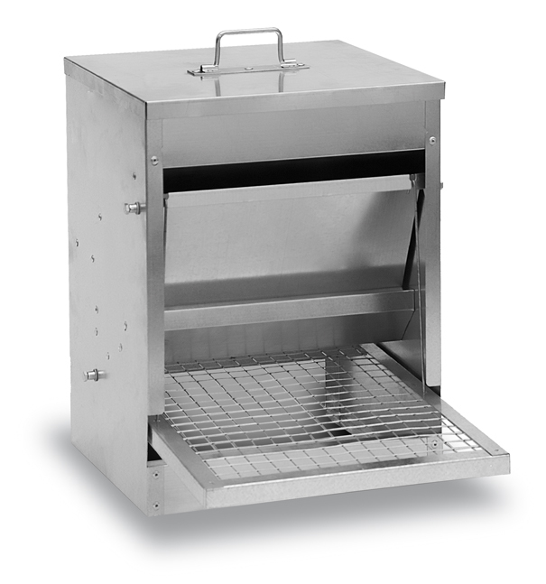 Tolva para aves con apertura mecánica 10 Kg.