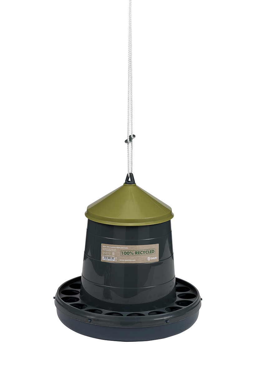 Tolva aves plastico reciclado 4 kgs.