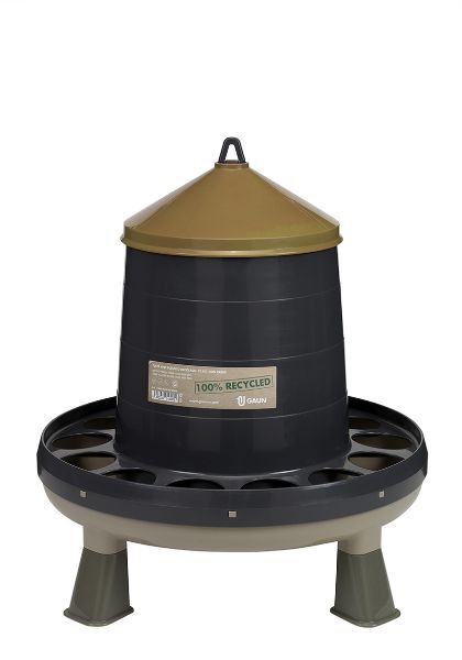 Tolva aves plastico reciclado 12 kgs. con patas