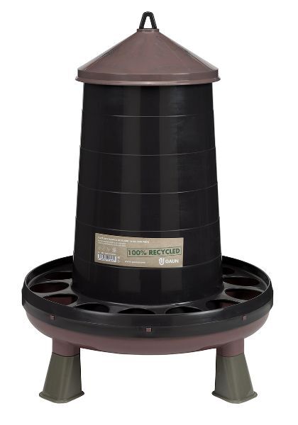 Tolva aves plastico reciclado 16 kgs. con patas