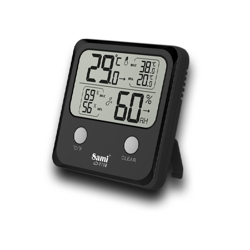 RELOJ SAMI C/ TERMO / HYGRO - DIGITOS XL - NEGRO