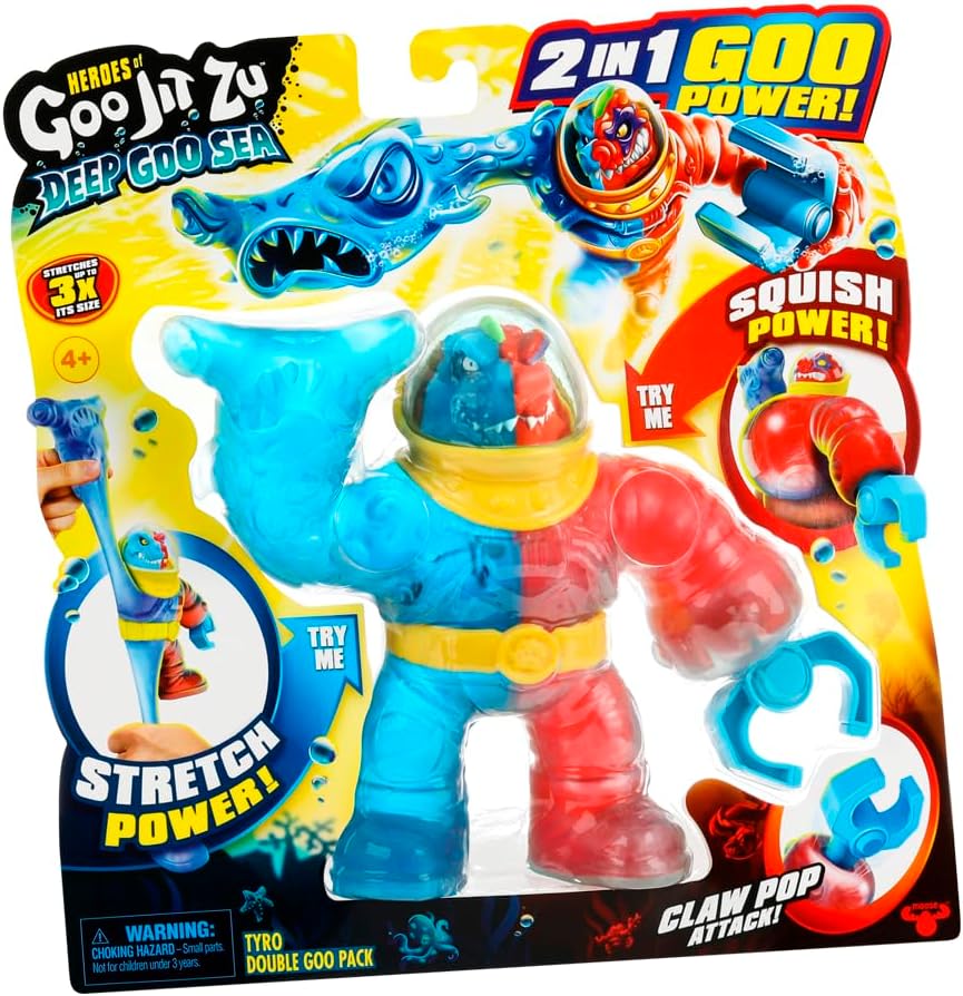 Figura goo jit zu -  pack doble héroe tyro (novedad)