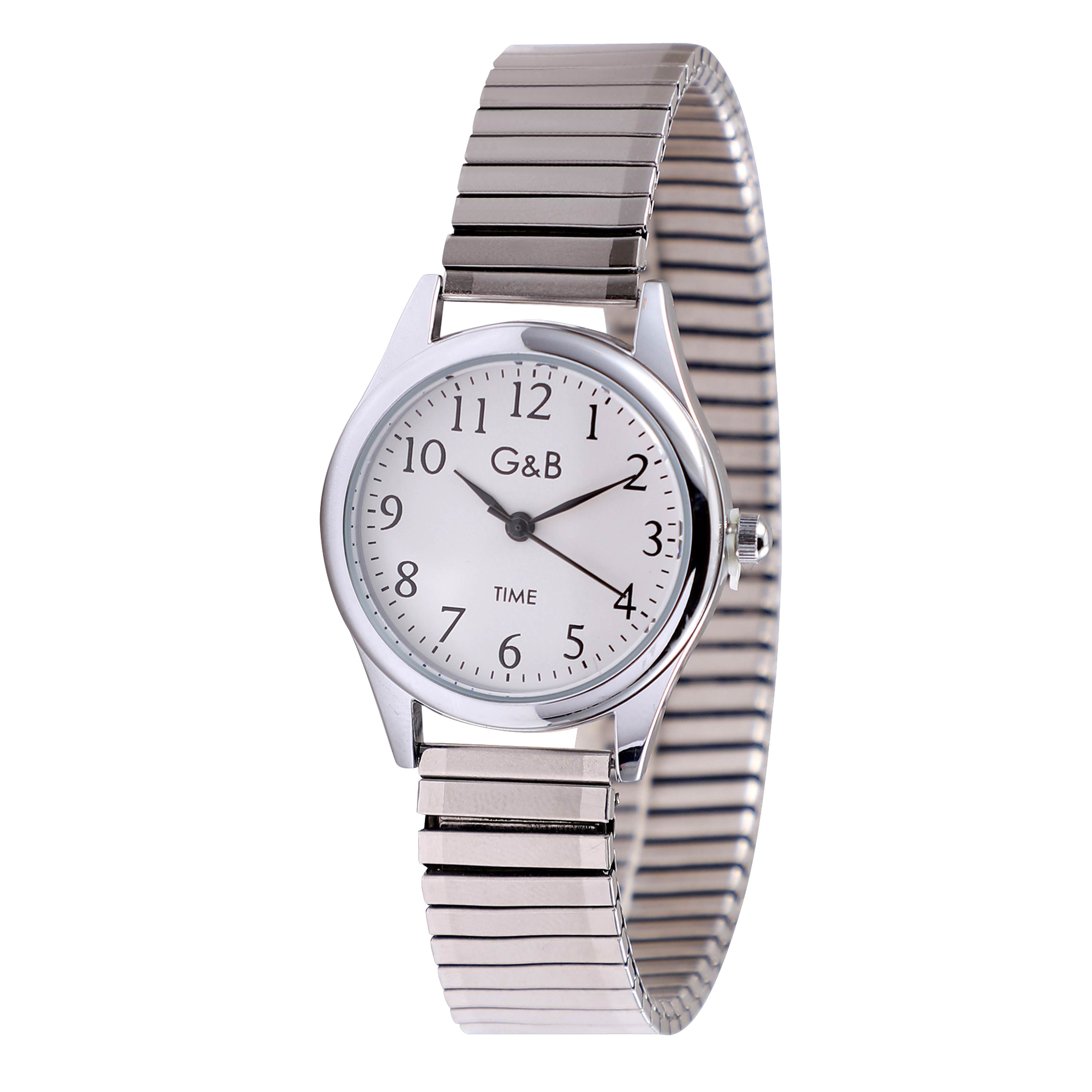 RELOJ GB SRA.EXTENSIBLE CORREA MATE/BRILLO RED.PLATA