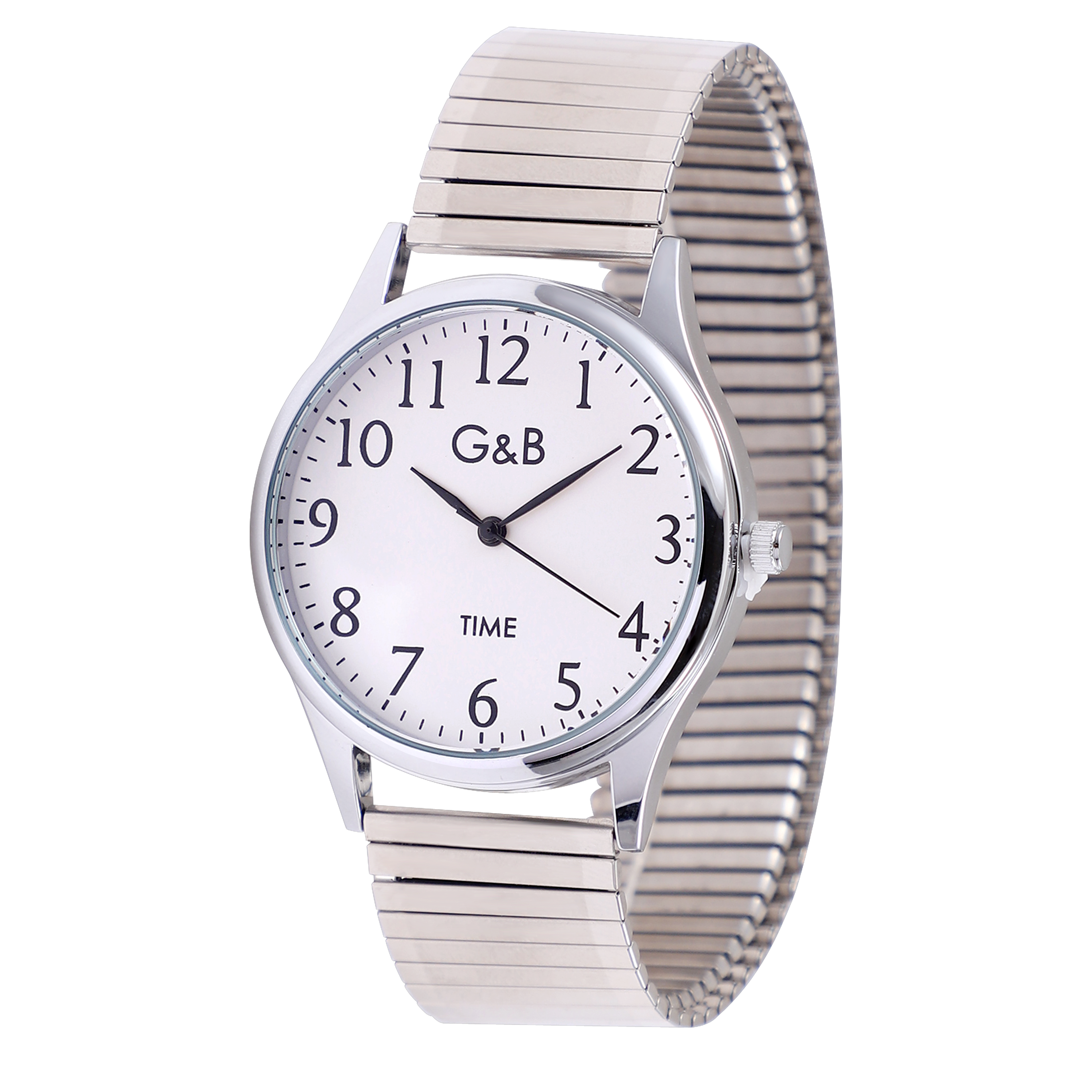 RELOJ GB CAB.EXTENSIBLE CORREA MATE/BRILLO RED.PLATA