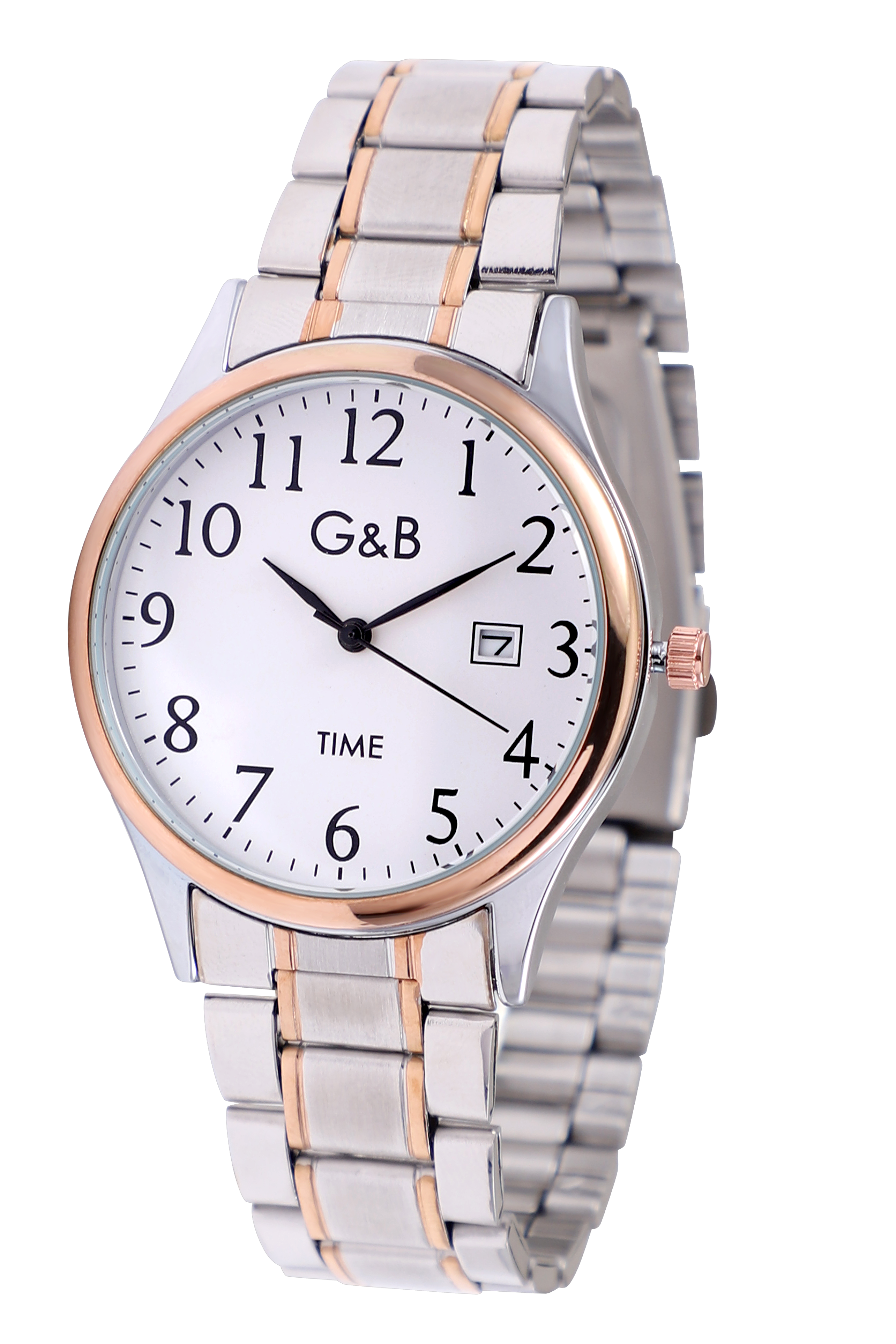 RELOJ GB CAB.METAL RED.BICOLOR/ROSEGOLD IPRG CLASSIC C/FECHA