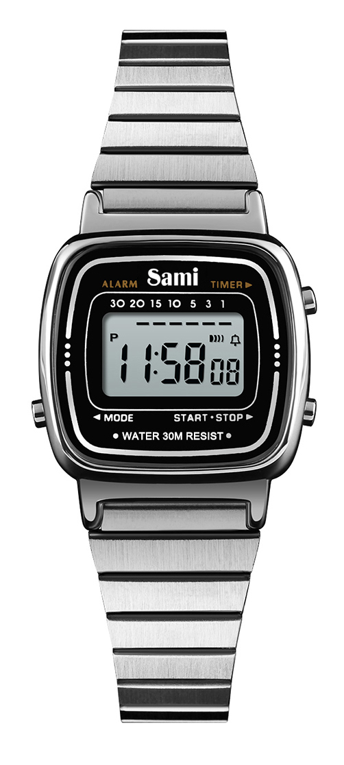 RELOJ SAMI VINTAGE LCD WR30M PEQ.IPS MALLA AJUSTABLE