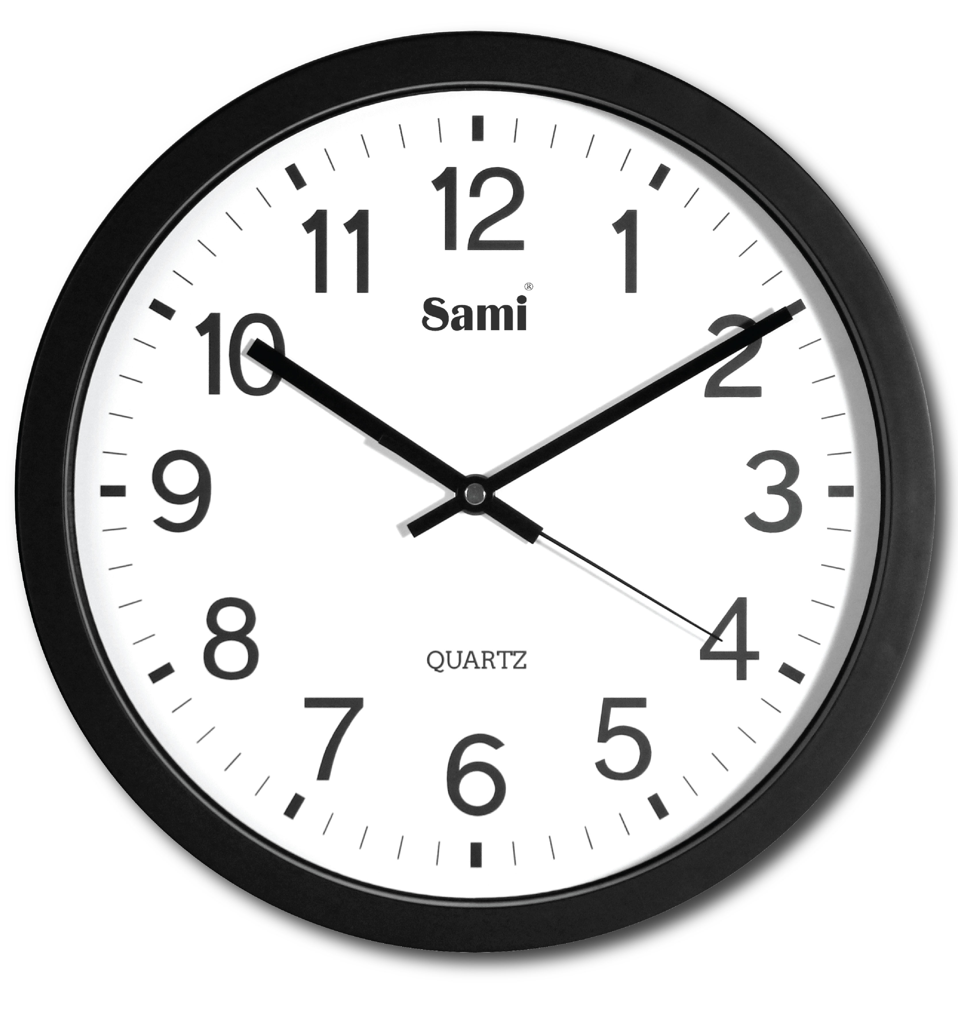 RELOJ DE PARED SAMI RED. 30CM NEGRO