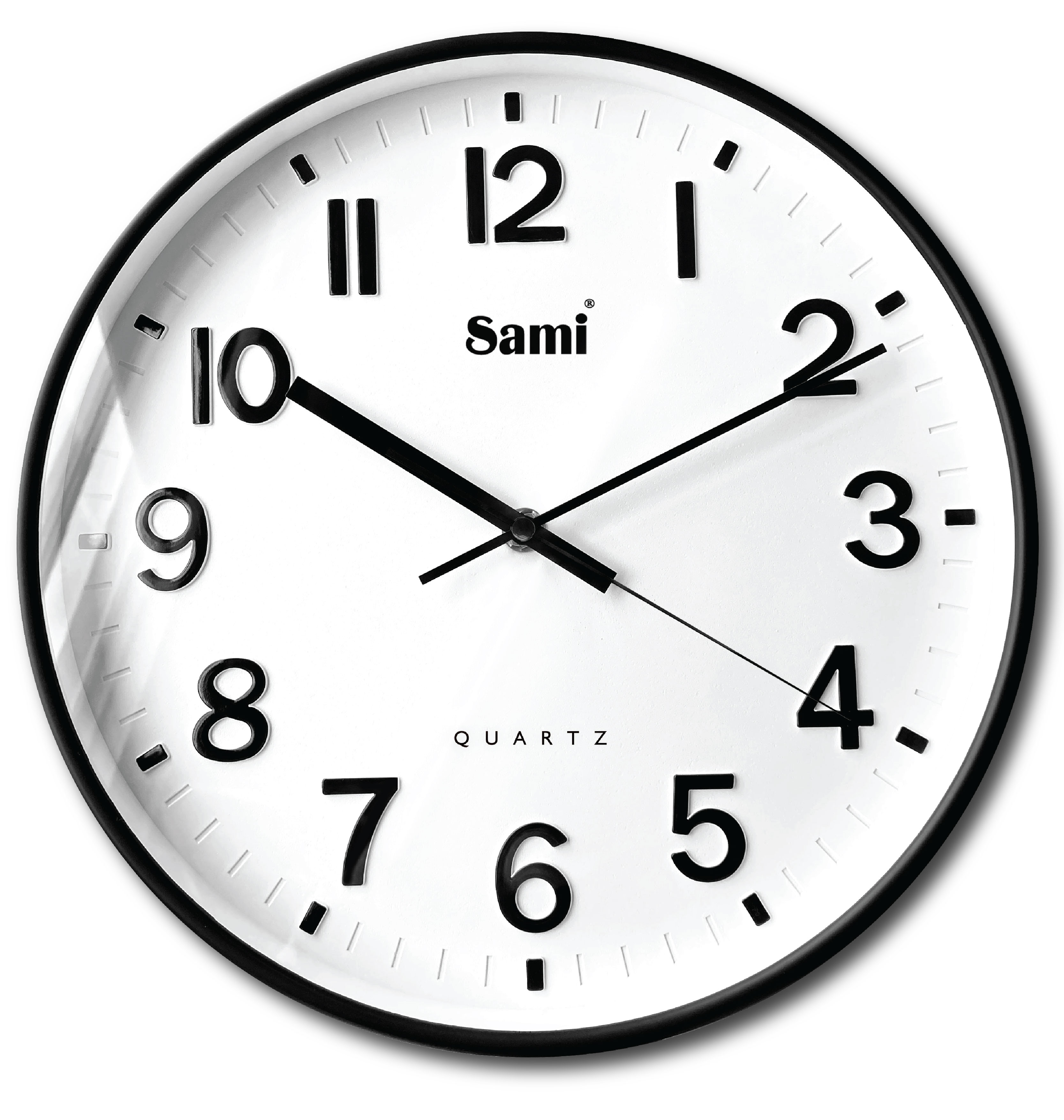 RELOJ DE PARED SAMI RED. 30CM NEGRO