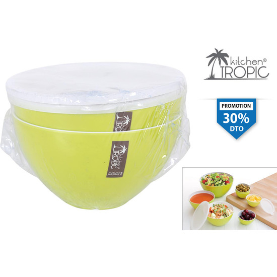 SET 2 CUENCOS DE ENSALADA CON TAPA 15.8 LIMA