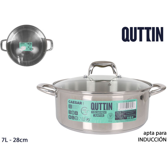 CACEROLA ACERO INDUCCION 28CM NEW CAESAR