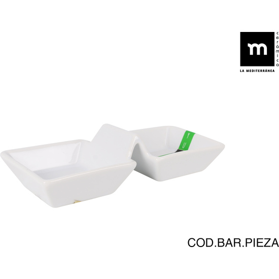 MINI BOL DOBLE BLANCO 17.5X7.8X4.2CM YUMMY