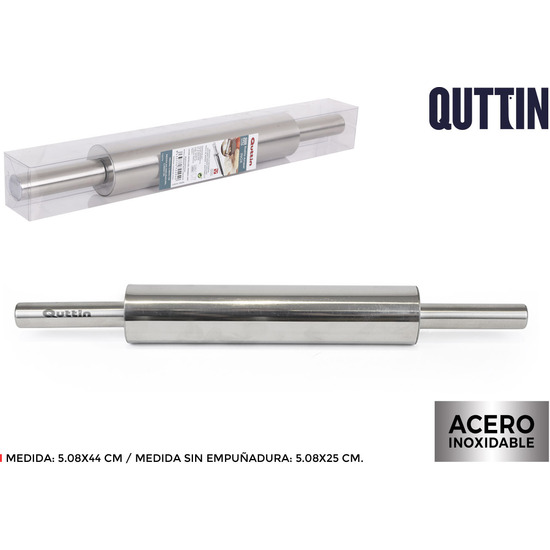 RODILLO AMASAR INOX 5.08X25CM QUTTIN
