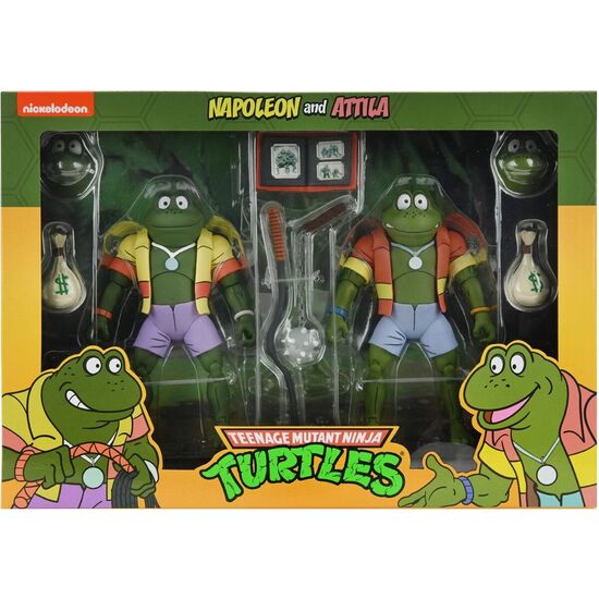 BLISTER 2 FIGURAS NAPOLEON Y ATILLA TORTUGAS NINJA 18CM
