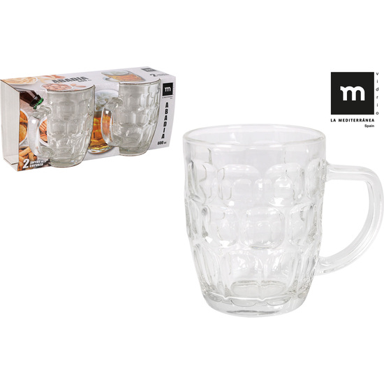 SET 2 JARRAS CERVEZA 600CC ABADIA
