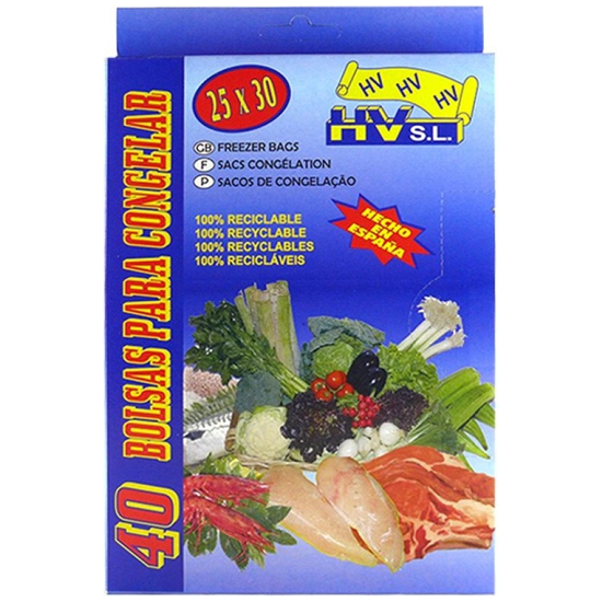 40 BOLSAS PARA CONGELAR 25 X 30