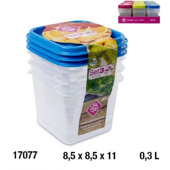 FIAMBRERA PALERMO CUADRADA 0.3L SET X 3