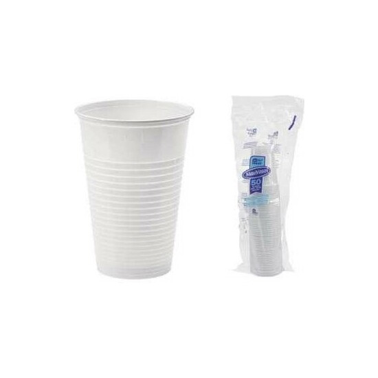 VASOS PLASTICO BLANCO X 50UNI. 200 CC.