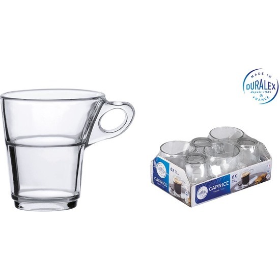 TAZA CAFÉ APILABLE TRANSPARENTE 90CC CAPRICE