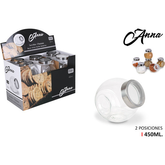 TARRO VIDRIO 2 POSICIONES 450ML ANNA
