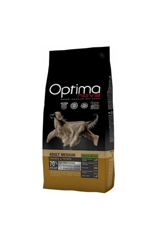 OPTIMA NOVA ADULT MEDIUM CHICKEN POTATO 2 KG.