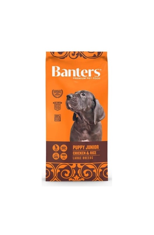 BANTERS DOG PUPPY LARGE CHICKEN&RICE 15 KG.